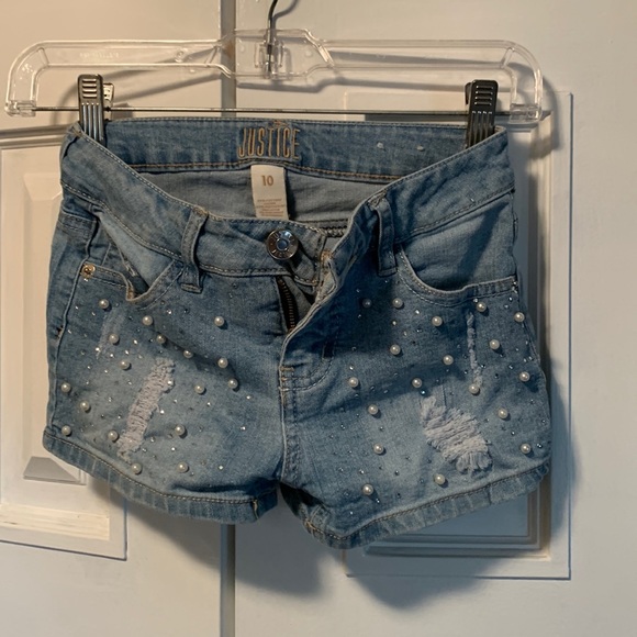 Justice girls jean shorts